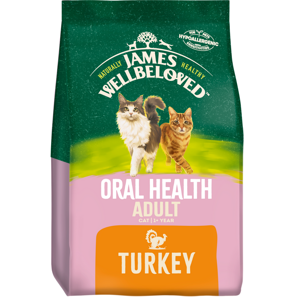 James Wellbeloved Adult Turkey Oral Health Dry Cat Food - For Petz NI