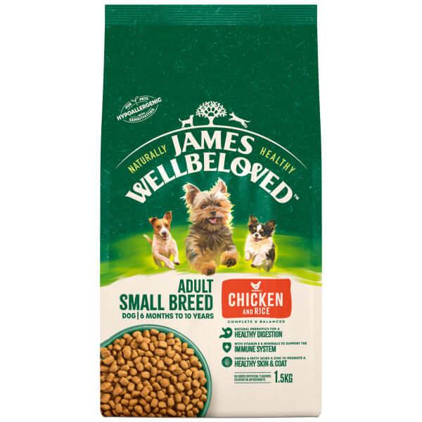 James Wellbeloved Adult Chicken & Rice Small Breed Dry Dog Food - For Petz NI