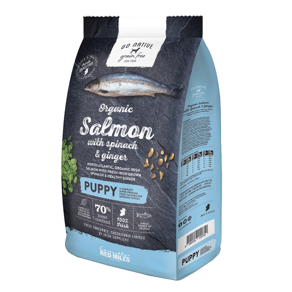 Go Native Puppy Organic Salmon with Spinach & Ginger - For Petz NI