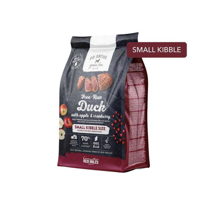 Go Native Small Kibble Duck with Apple & Cranberry Dog Food - For Petz NI
