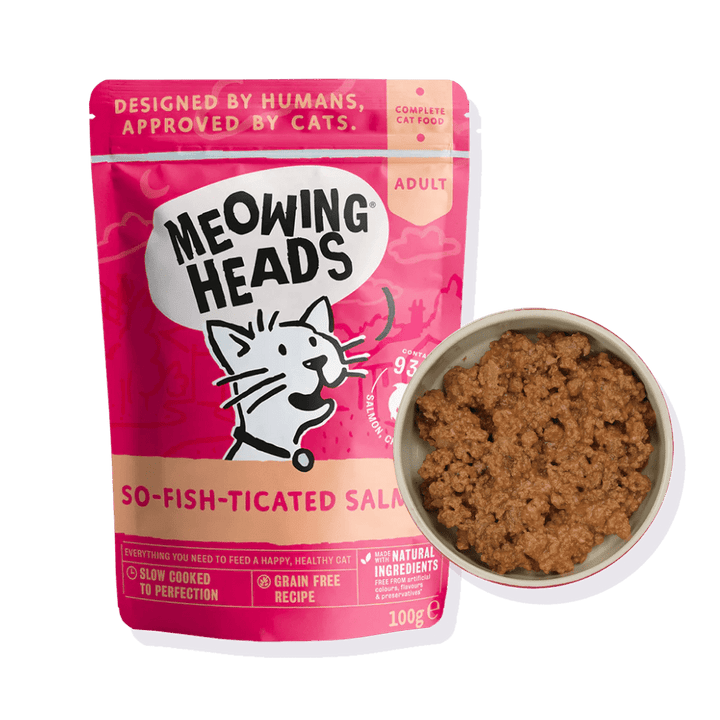 Meowing Heads So-Fish-Ticated Salmon Wet Food For Petz NI