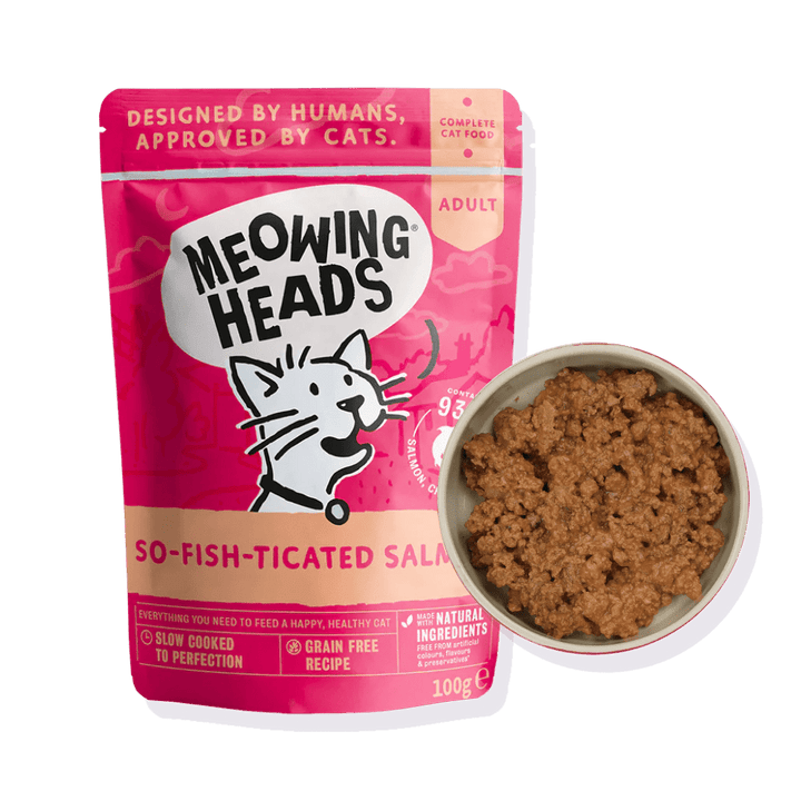 Meowing Heads So-Fish-Ticated Salmon Wet Food - For Petz NI
