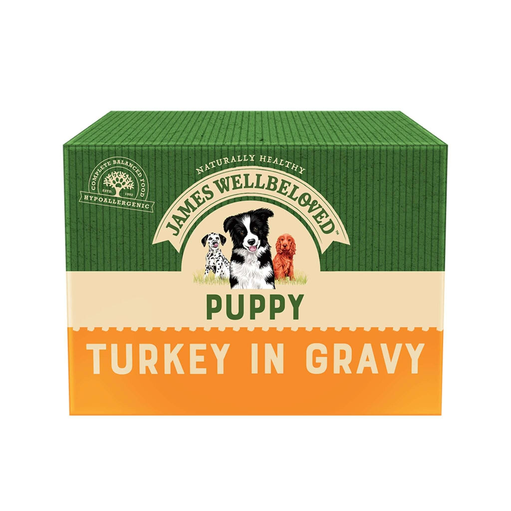 James Wellbeloved Puppy/Junior Turkey in Gravy Wet Dog Food Pouches - For Petz NI