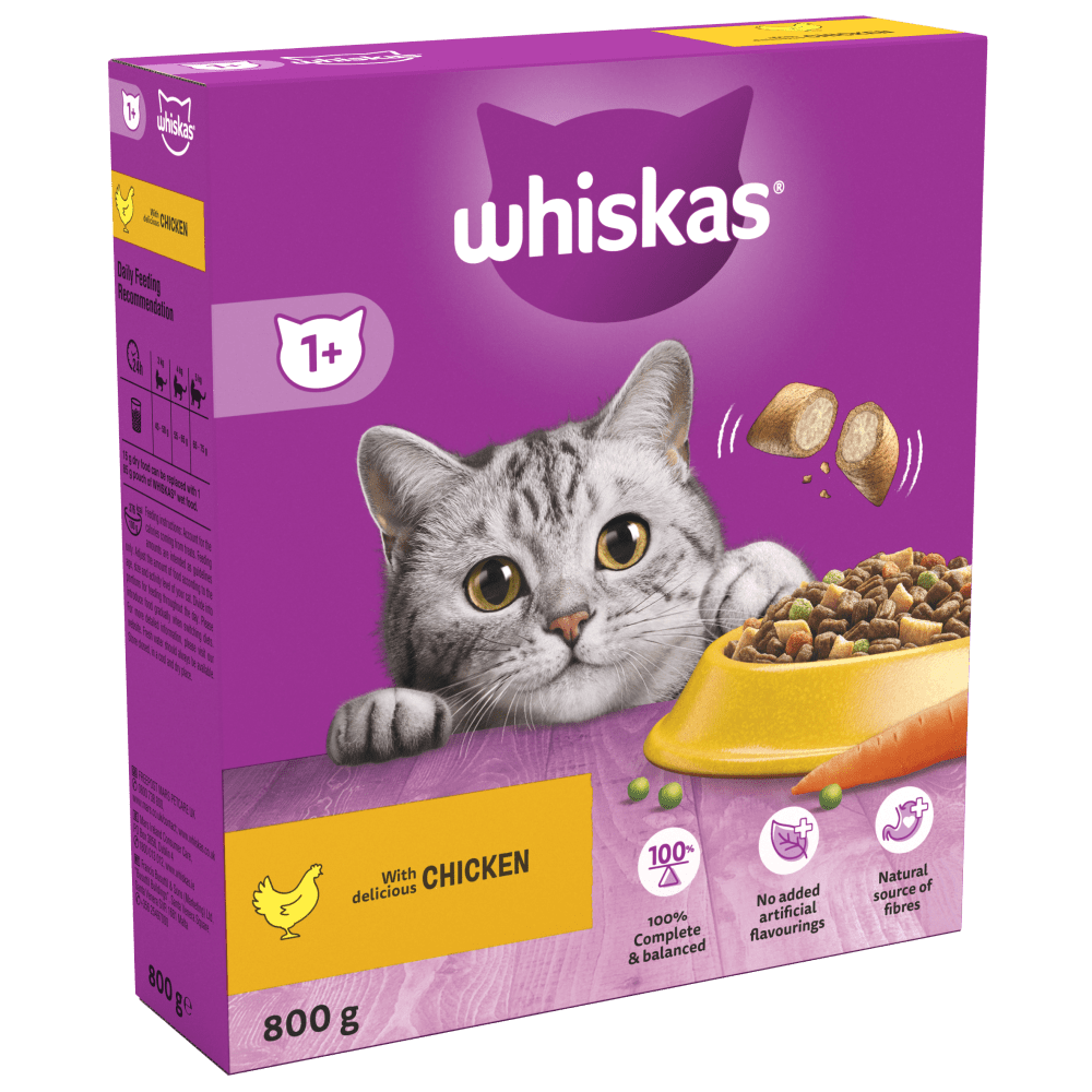 Whiskas 1+ Adult with Chicken Dry Cat Food - For Petz NI