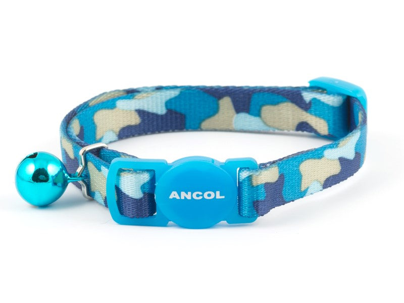 Ancol Cat Collar - Blue Camouflage - For Petz NI