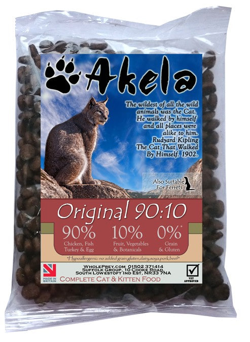 Akela Cat Food Original 90:10 Sample - Cat Food, Ferret Food - For Petz NI