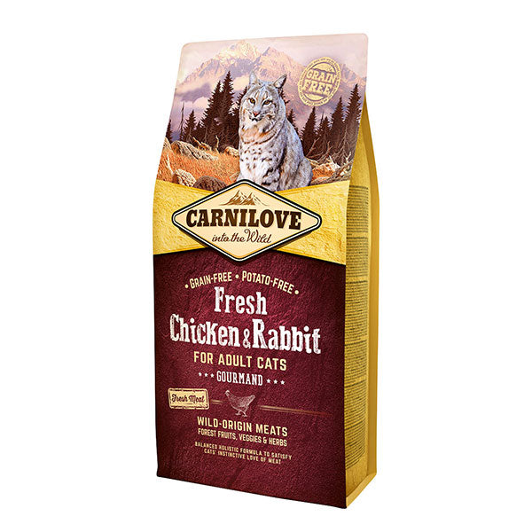 Carnilove Chicken & Rabbit Dry Cat Food - UK - NI - IRELAND -FOR PETZ NI