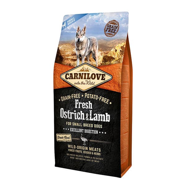 Carnilove Fresh Ostrich & Lamb Small Breed Dog Food - For Petz NI