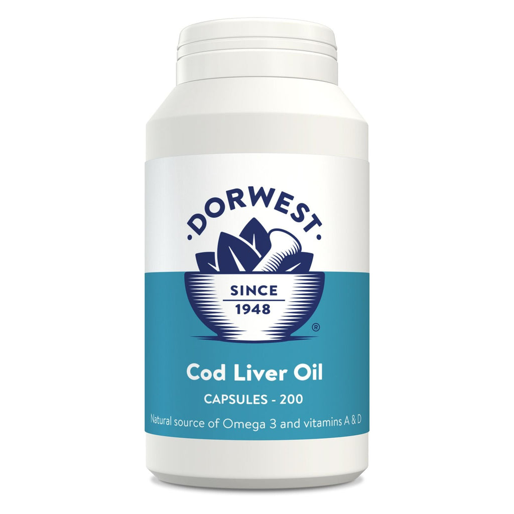 Dorwest Cod Liver Oil Capsules for Dogs & Cats - For Petz NI