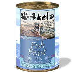 Akela Wet Dog Food Fish Feast 375g Express Shipping - For Petz NI